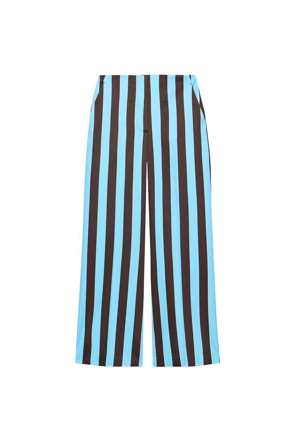 STRIPED STRAIGHT-LEG TROUSERS