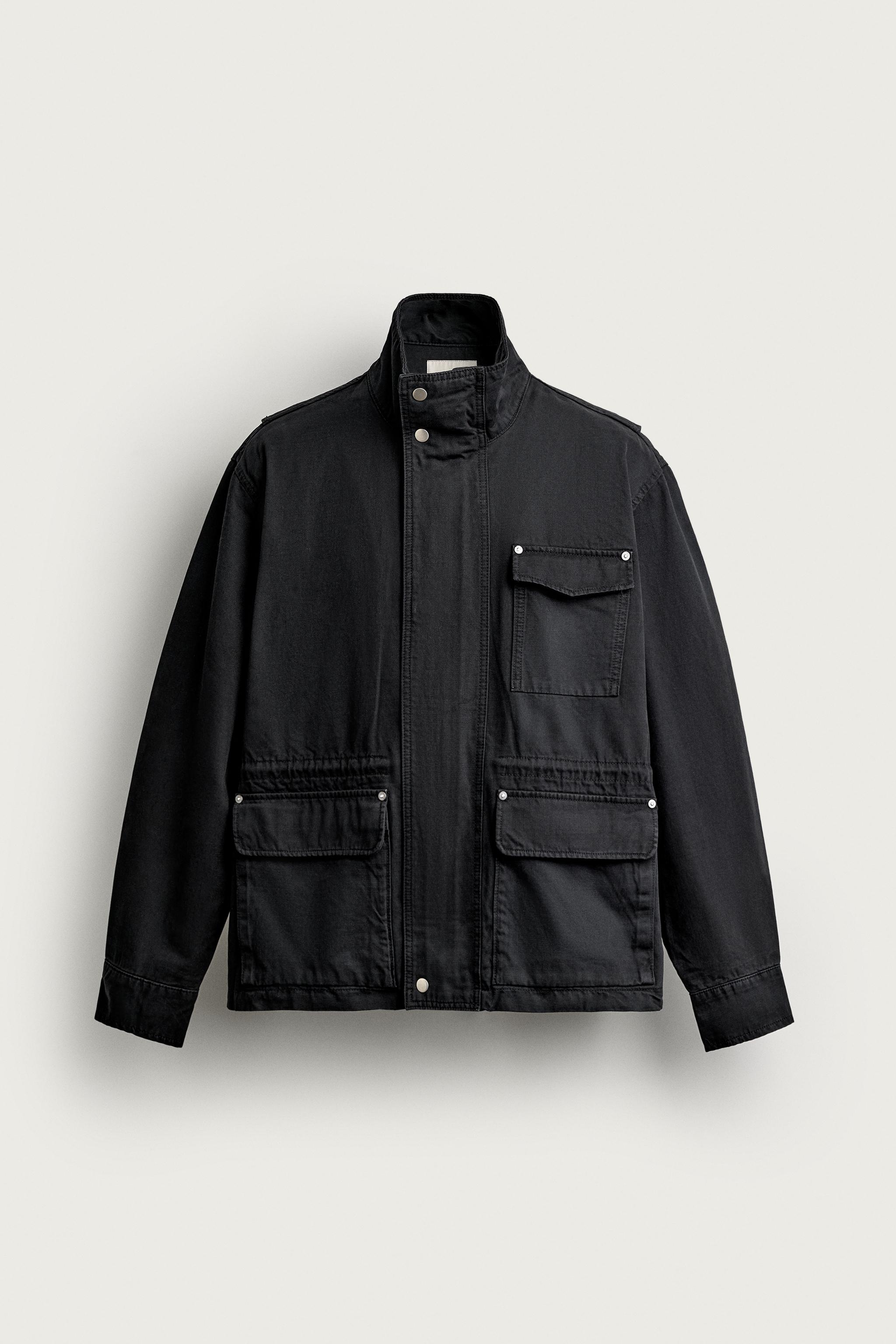 Zara RELAXED FIT UTILITY CEPLİ CEKET görsel 7