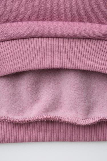 FLORAL RIBBED JOGGING SWEATSHIRT AND LEGGINGS SET - Pink by Zara - Image 3