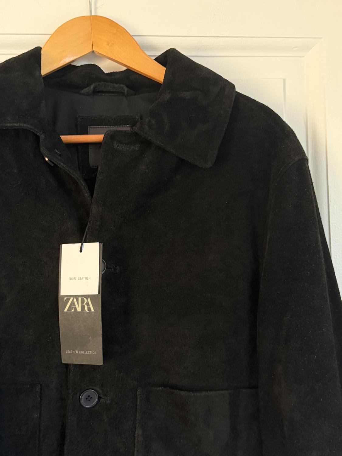 VESTE BLOUSON EN CUIR DAIM - Image 2