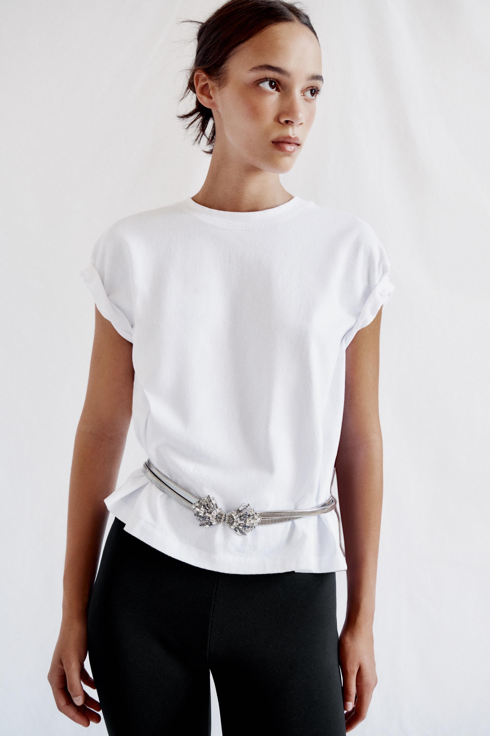 DOUBLE JEWEL STRETCH BELT — Silver