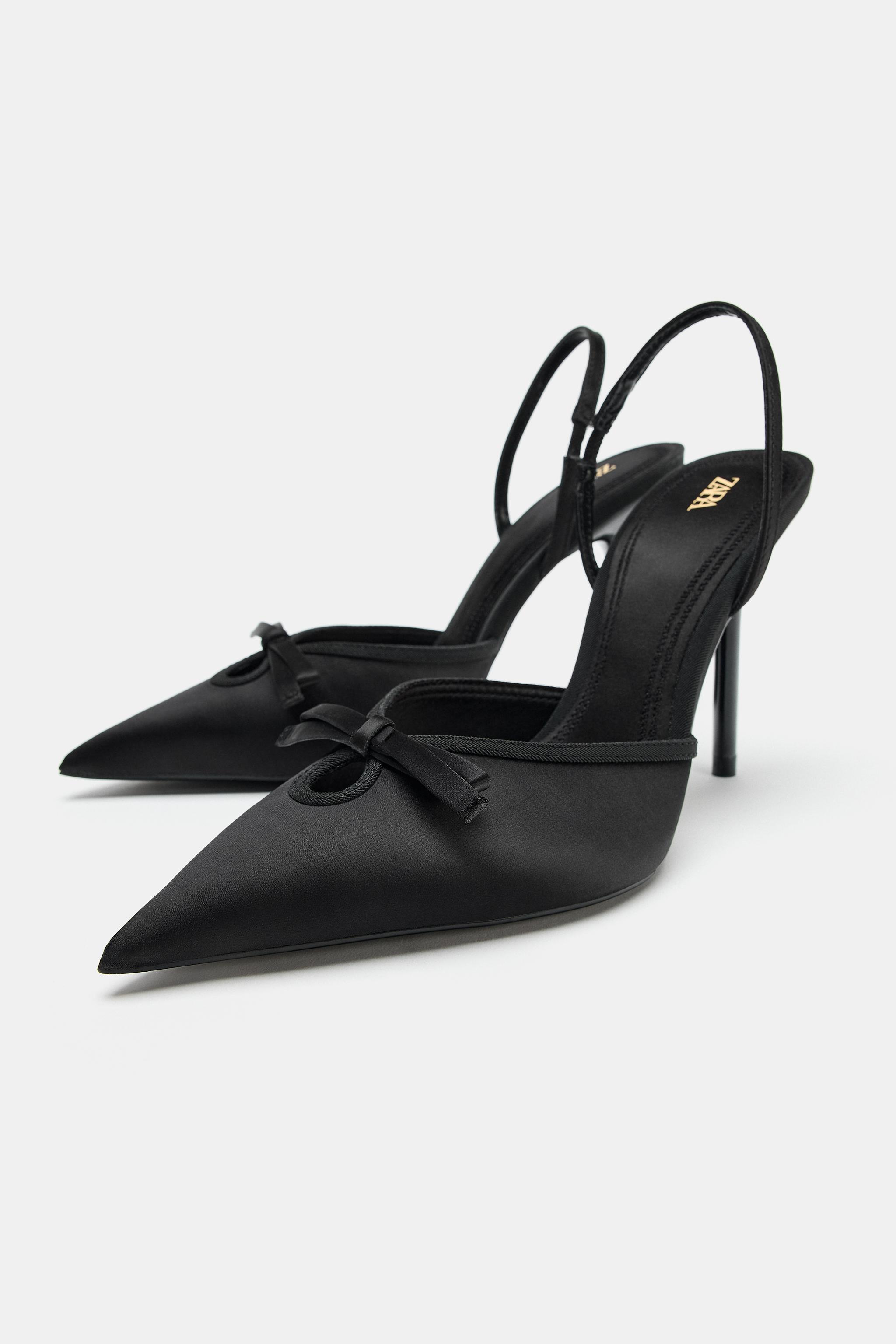 TALONS EFFET SATINÉ AVEC NŒUD