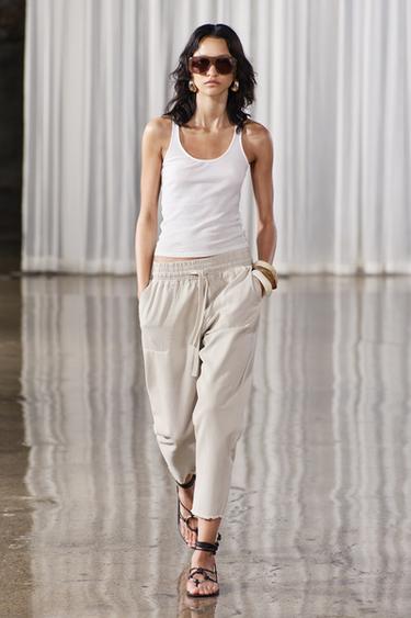 PANTALON STYLE JOGGING PYJAMA COLLECTION ZW - Sable de Zara - Image 0