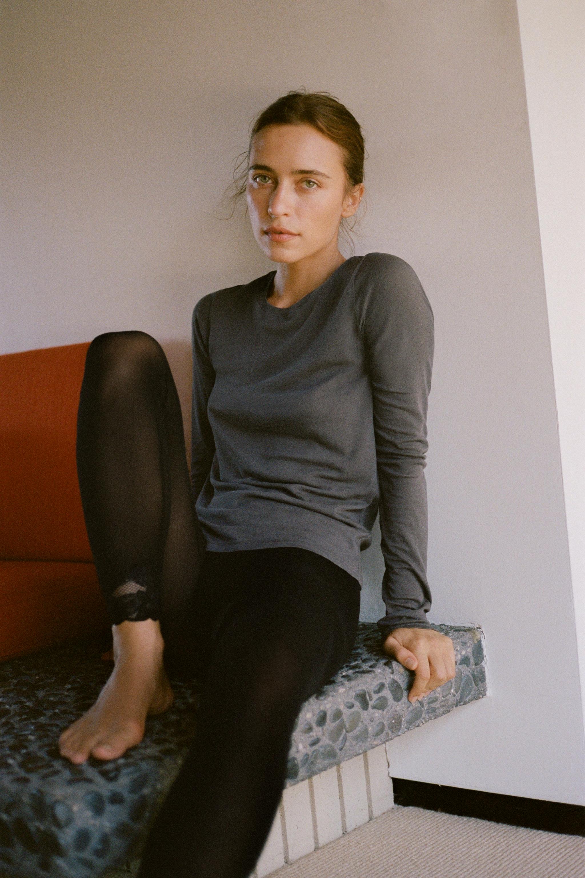 Zara MODAL İPEK UZUN KOLLU T-SHIRT
