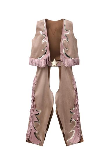 FRINGED COWGIRL COSTUME - Pink by Zara