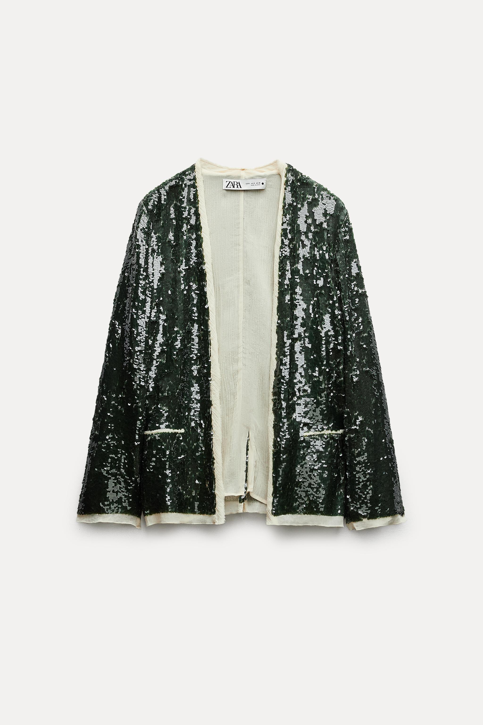 Sequins jacket clearance zara