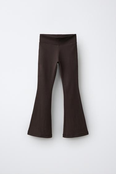 LEGGING FLARE LISO - Marrón de Zara