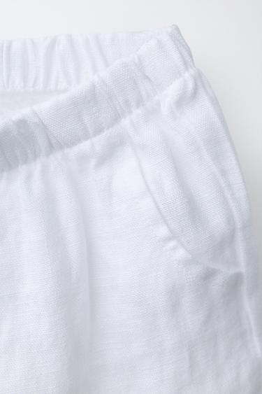 PANTALON 100% LIN - Blanc de Zara - Image 2