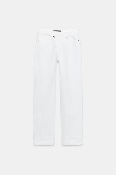 JEAN Z1975 DROIT TAILLE HAUTE ET CROISÉE - Blanc de Zara - Image 7