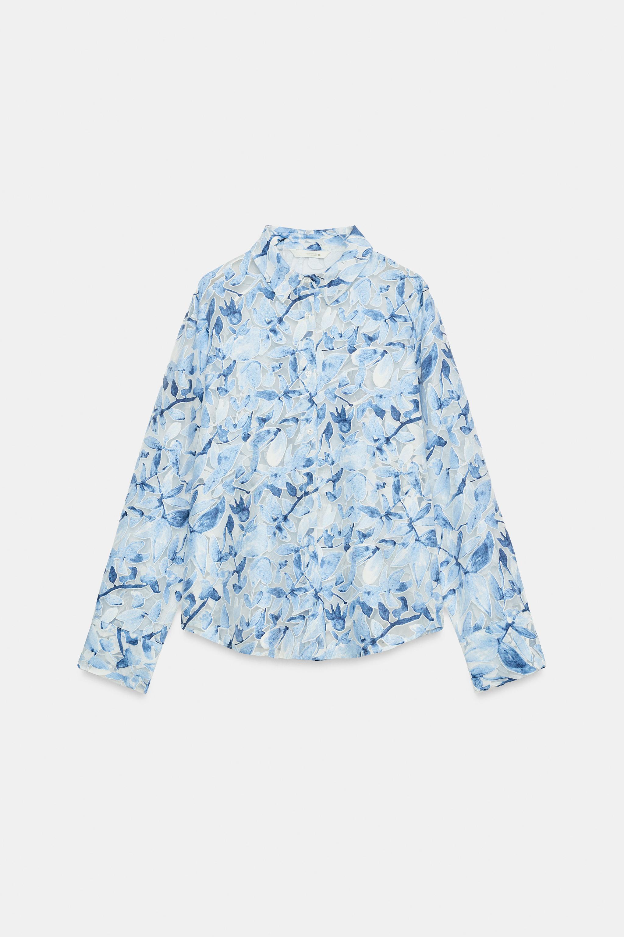 FLORAL PRINT MIXED SHIRT