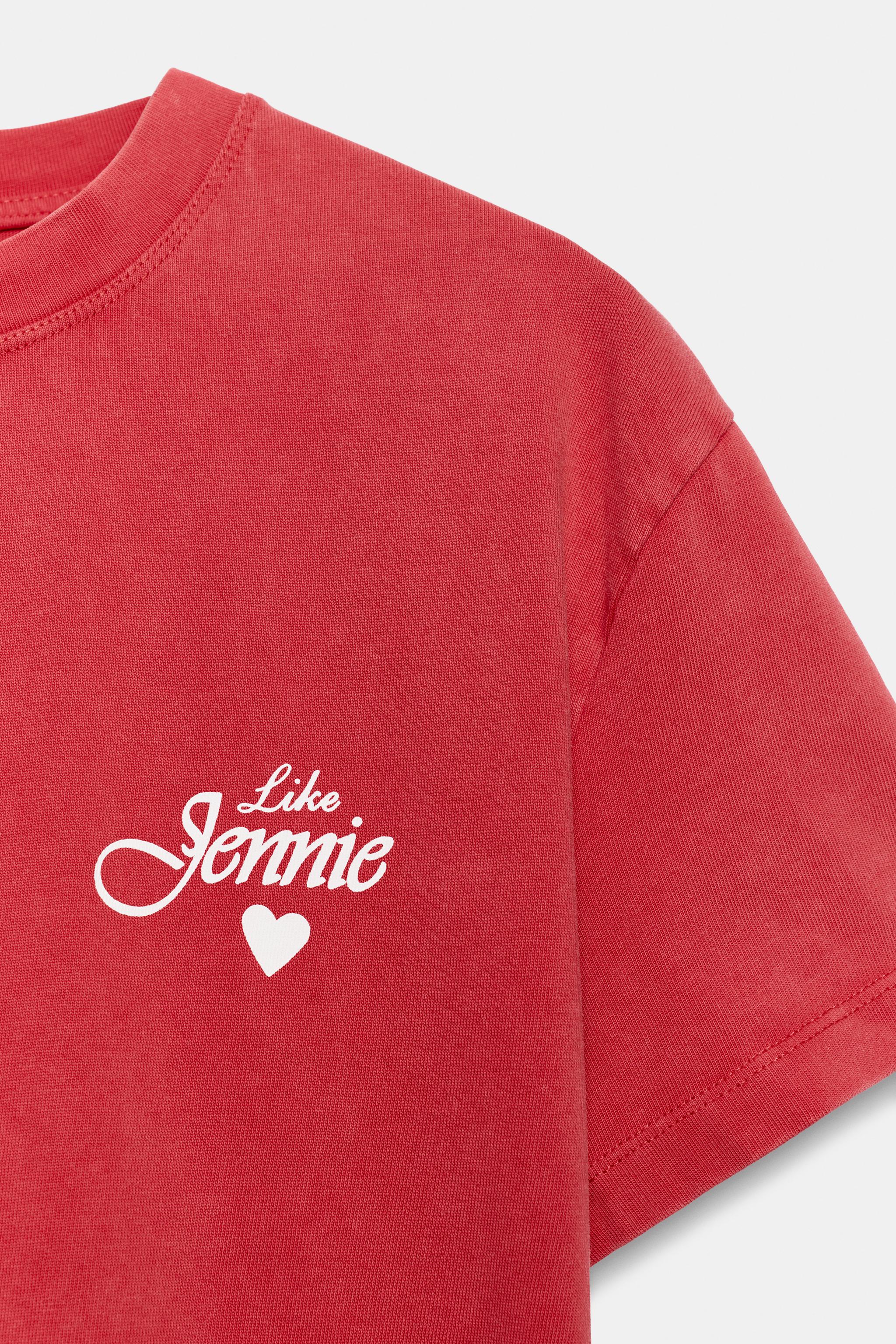 Женские футболки Zara JENNIE WASHED EFFECT T-SHIRT — фото 3