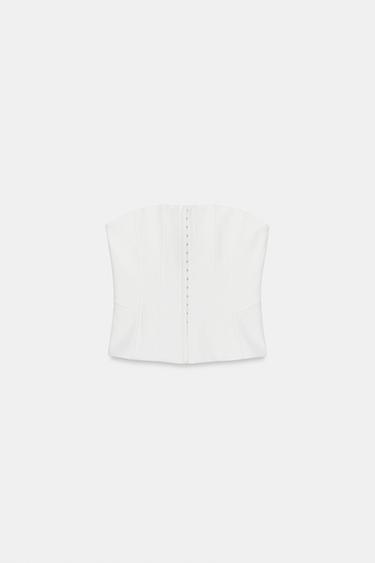 TOP BUSTIER - Blanc de Zara - Image 4