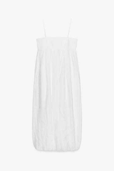 Zara ZW COLLECTION LIMITED EDITION STRAPPY LONG DRESS - Oyster-white
