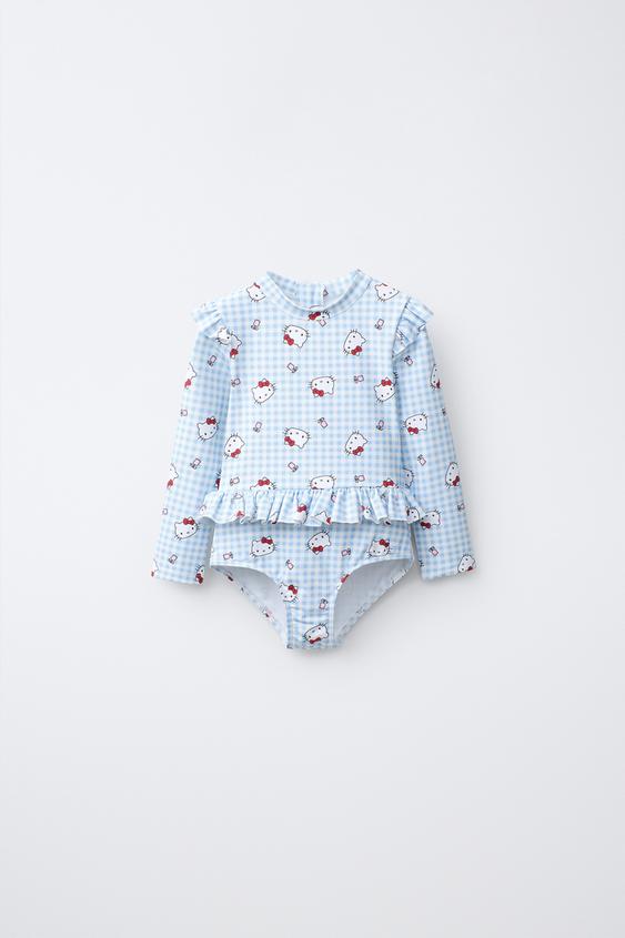 2-6 AÑOS/ MAILLOT BAÑO ESTAMPADO HELLO KITTY © SANRIO - Azul claro de Zara - Imagen 0