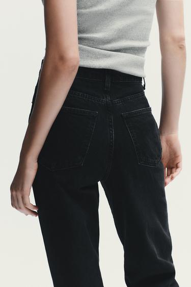 TRF MOM HIGH-WAIST JEANS - Black by Zara - Image 6