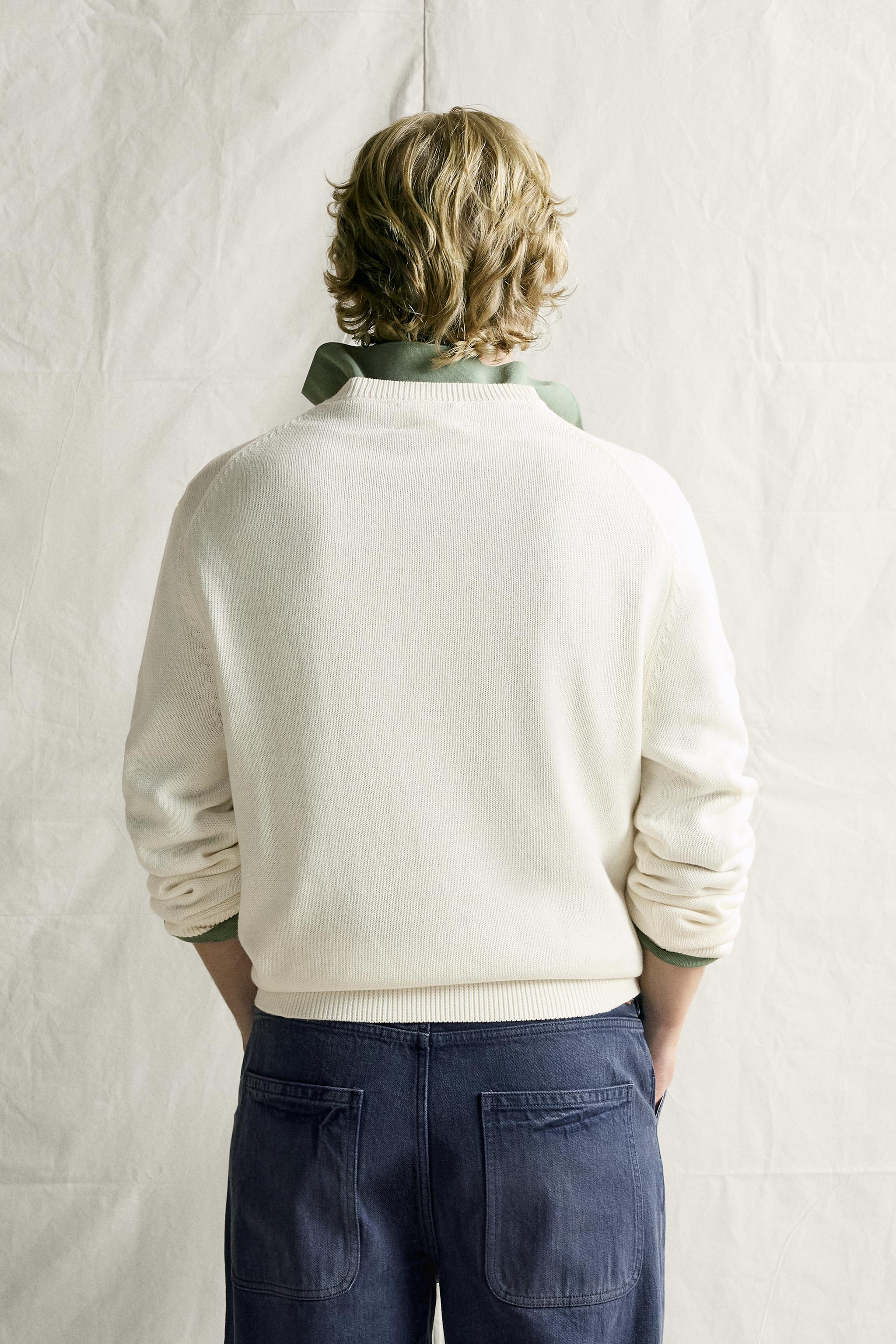 COTTON-LINEN REGULAR FIT SWEATER