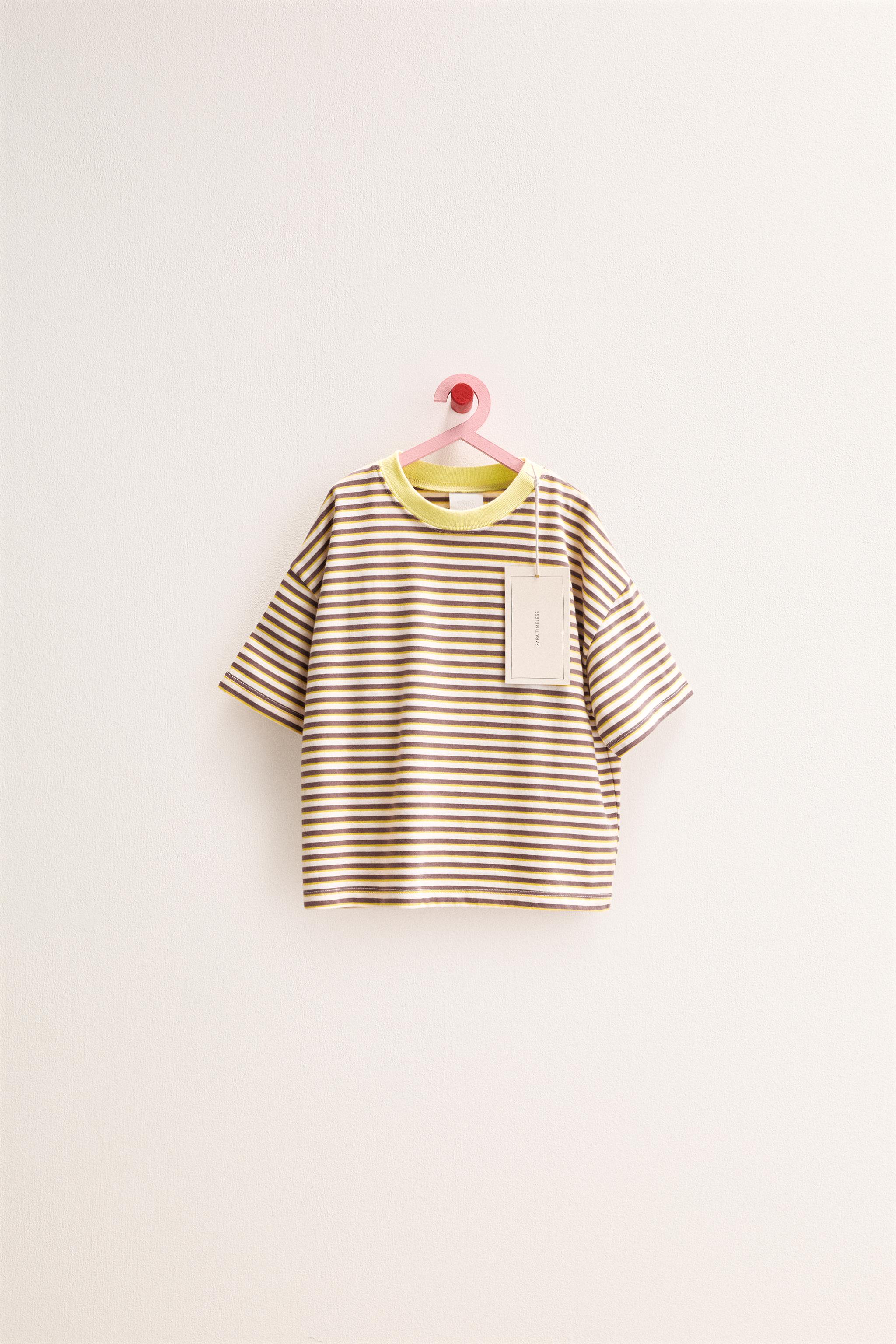 ZARA TIMELESS - T-SHIRT RAYURES COL CONTRASTE