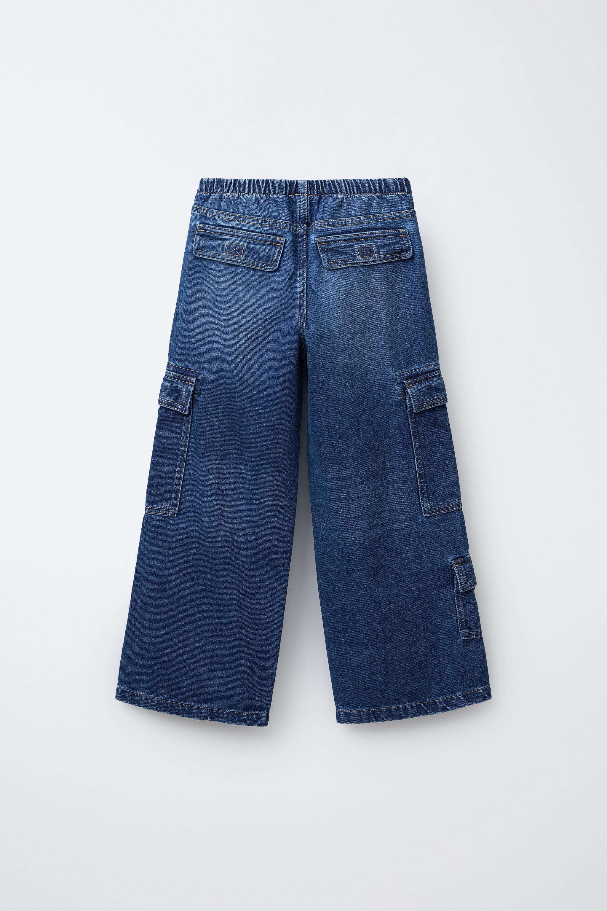 MULTI-POCKET WIDE-LEG JEANS - Blue | ZARA South Africa