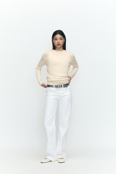 BASIC KNIT SWEATER - Ecru by Zara