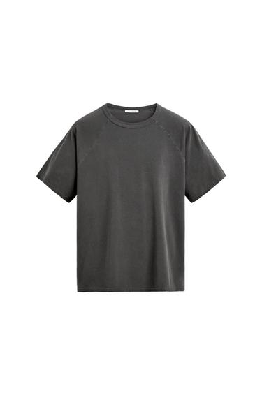 تيشرت رنغلان LIGHTWEIGHT - رمادي داكن by Zara