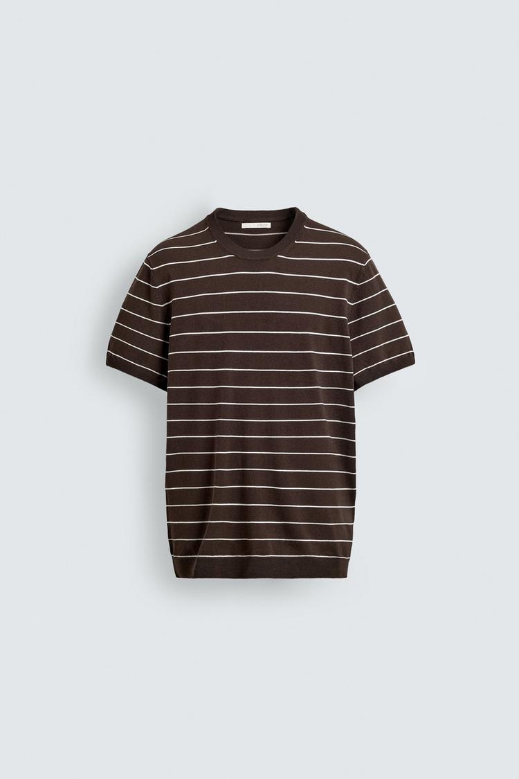 ZARA BASIC REGULAR FIT KNIT T-SHIRT