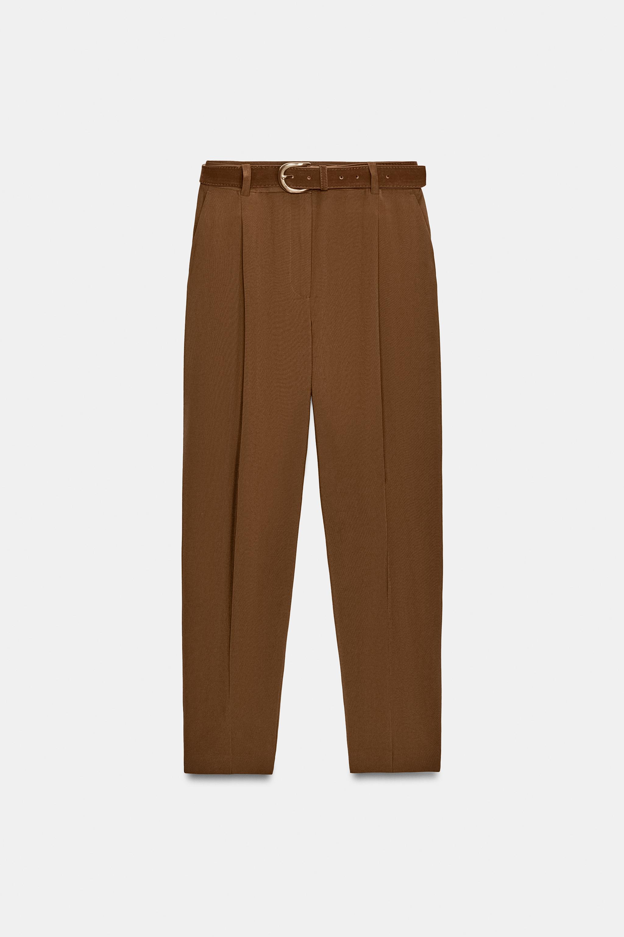 PANTALON À PINCES AVEC CEINTURE