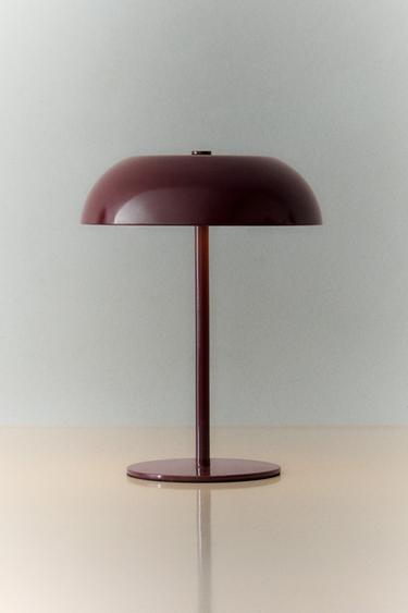 MONOCHROME CORDLESS TABLE LAMP - Burgundy by Zara