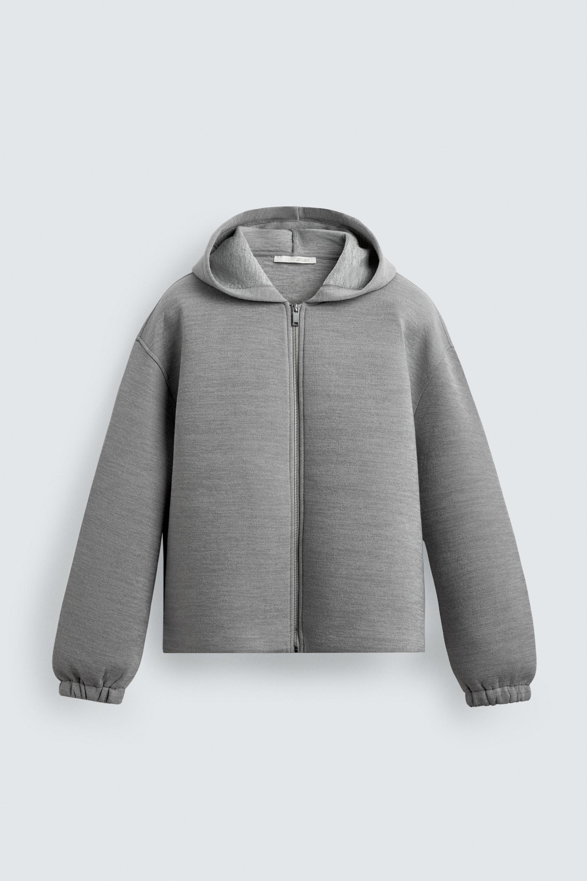 COMPACT BOXY FIT ZIP-UP SWEATSHIRT - Light grey | ZARA Singapore