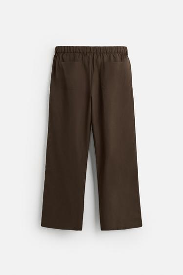 RELAXED FIT FLOWING TROUSERS - Chocolate by Zara - Image 6