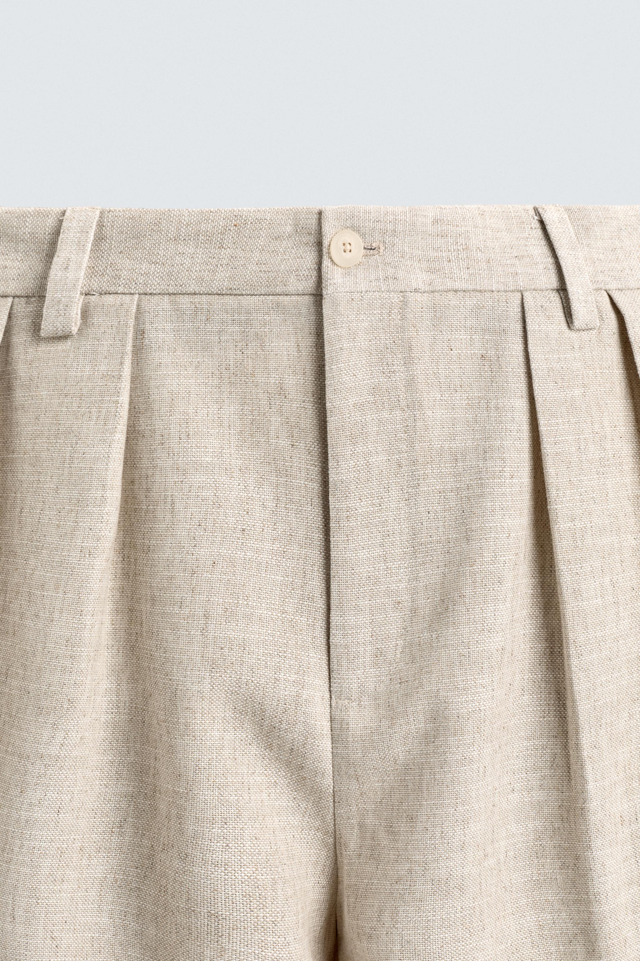 PANTALON COUPE DÉCONTRACTÉE À PLIS