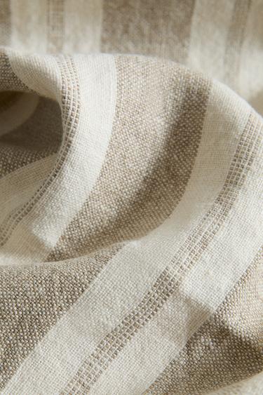 STRIPED HEAVY LINEN TABLECLOTH - Ecru by Zara - Image 3