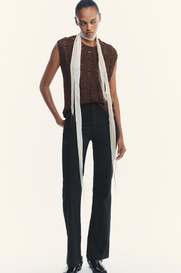 PANTALÓN FLARE - Negro de Zara