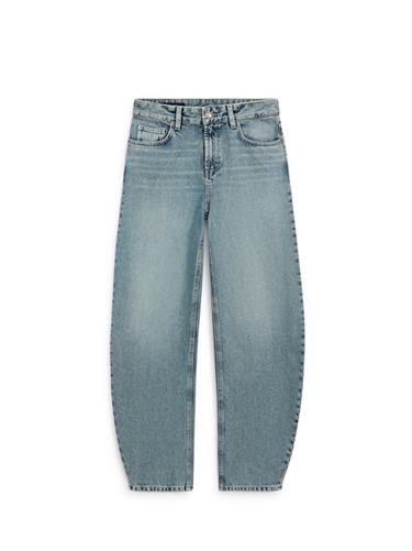 Jean barrel fit taille haute - Bleu d'eau de Zara