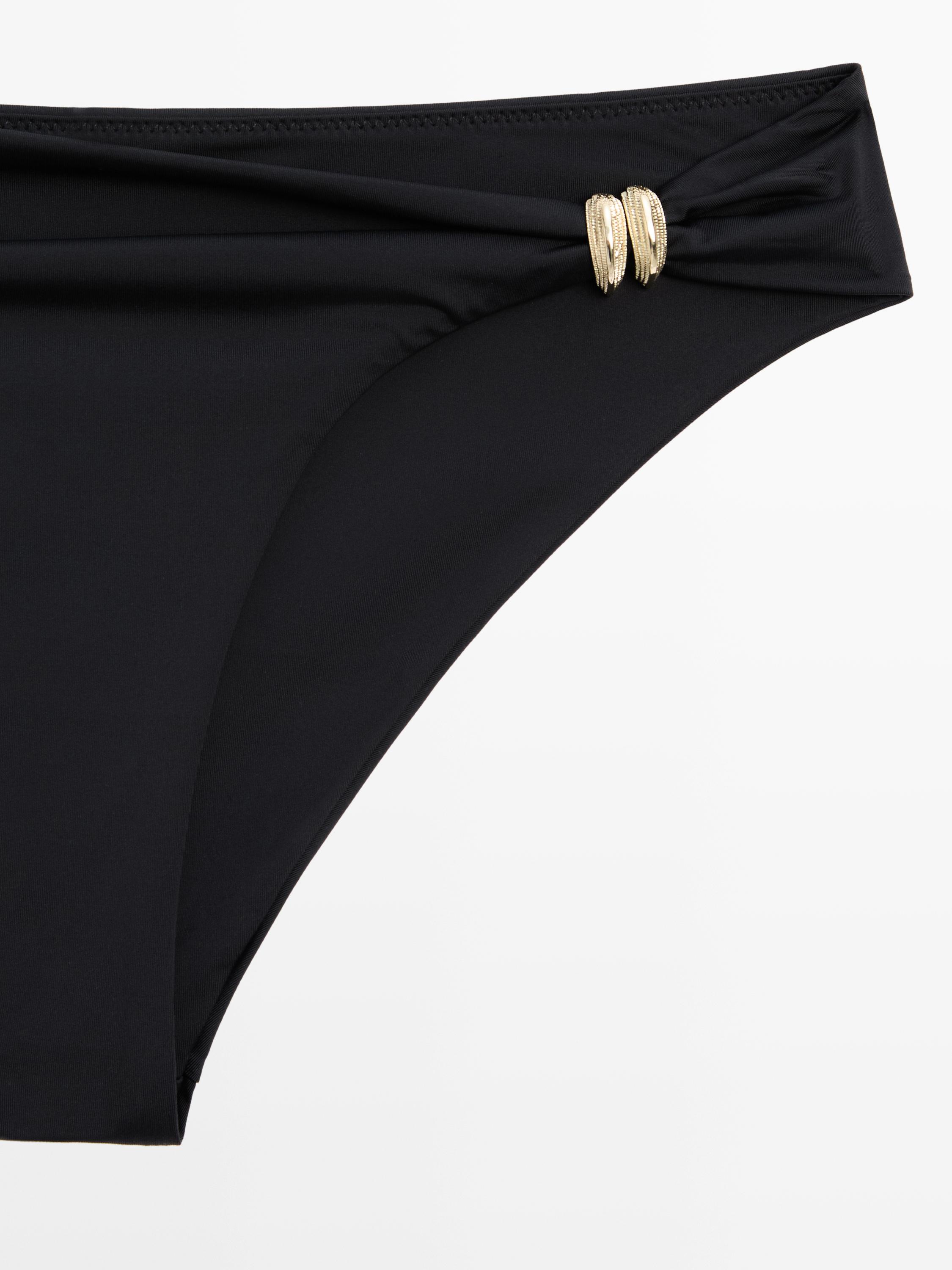 Bikini bottoms with rhinestone detail