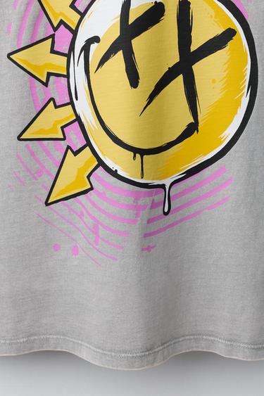 T-SHIRT IMPRIMÉ BLINK-182 © - Gris de Zara - Image 3