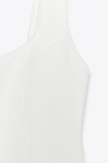 PICOT TRIM CORSETRY TOP - White by Zara - Image 5