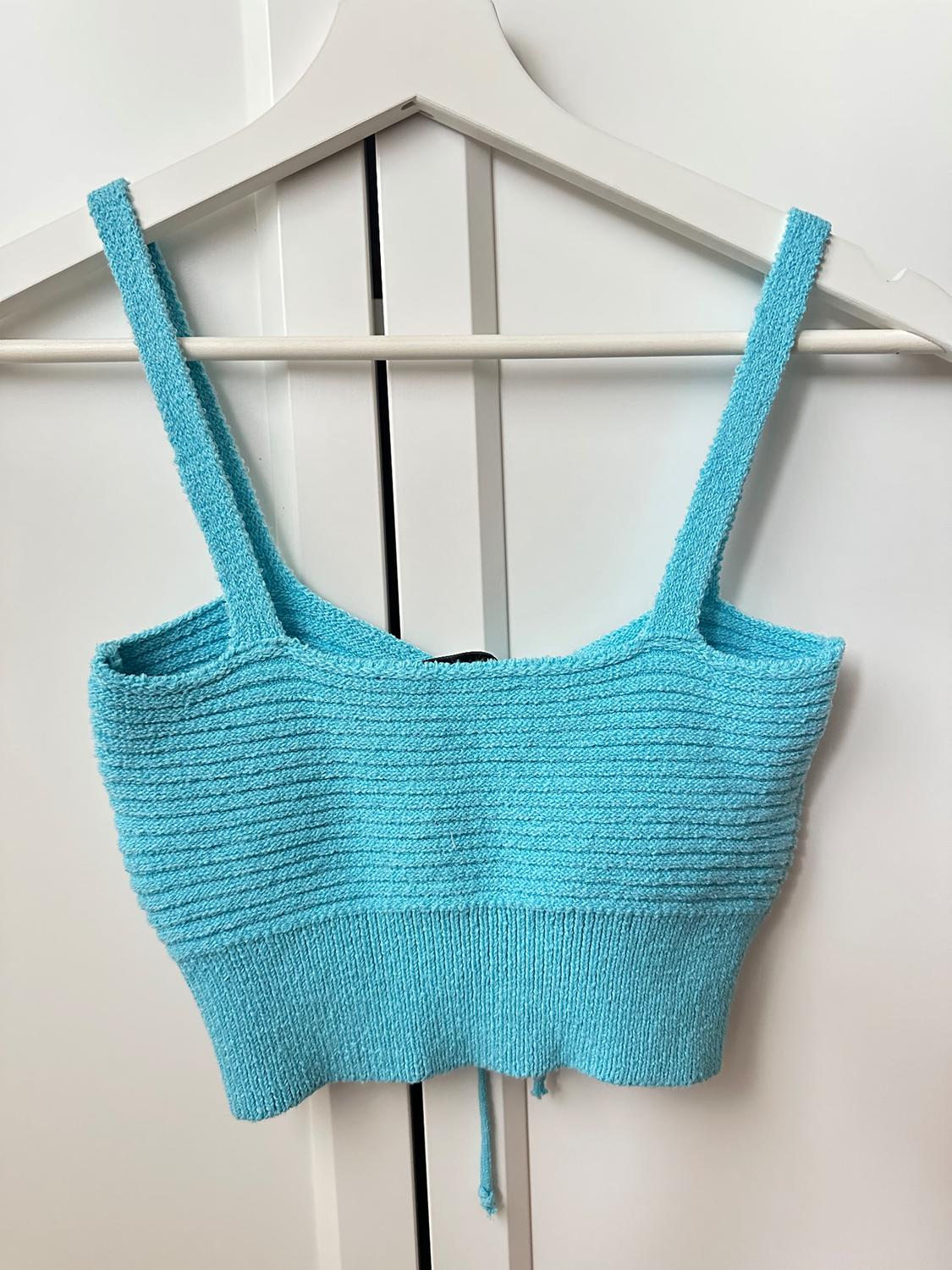 KNIT TOP WITH LACE-UP DETAIL - Image 3