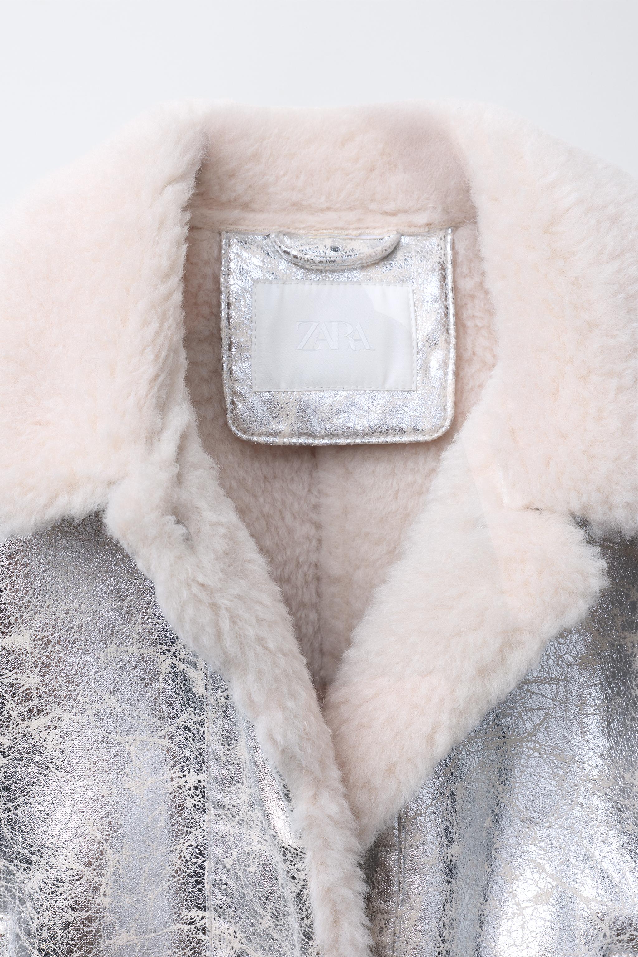 その他 FAUCE TWO METALLIC DOUBLE-FACED JACKET - Silver | ZARA United States