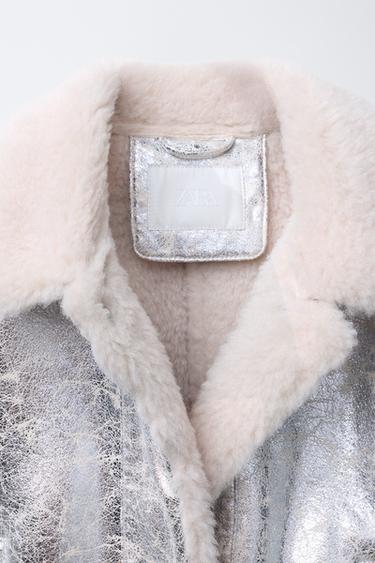 METALLIC DOUBLE-FACED JACKET - Silver by Zara - Image 6