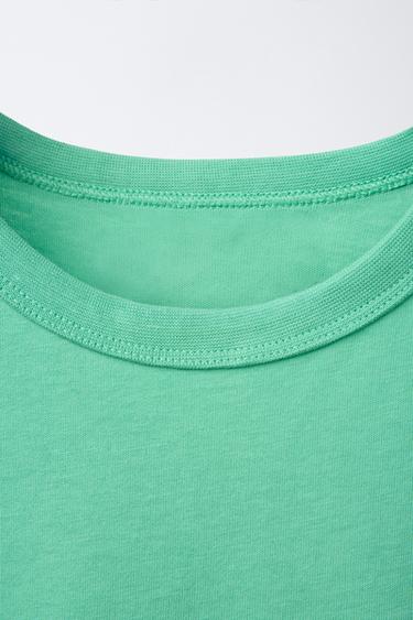 T-SHIRT SANS MANCHES LOGO - Vert de Zara - Image 2