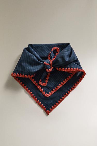 KIDS' STITCH BEACH BANDANA - Navy blue by Zara - Image 4
