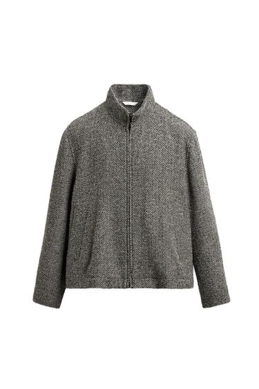 OVERSHIRT MIT BOUCLÉ-STRUKTUR - Hellgrau von Zara - Bild 0
