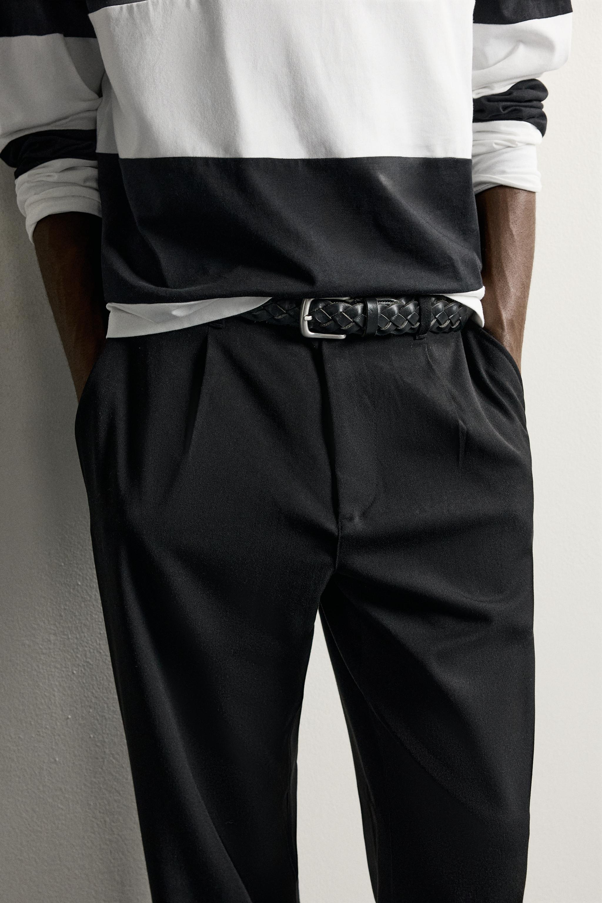 Zara RELAXED FIT PİLİLİ PANTOLON görsel 5