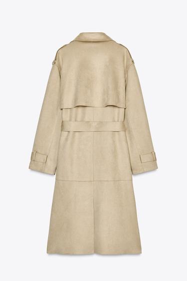 TRENCH MI-LONG EFFET DAIM - Beige de Zara - Image 5