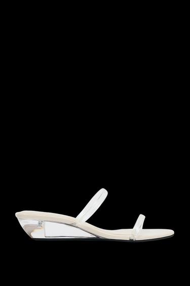 VINYL WEDGE SANDALS - Clear by Zara - Image 0
