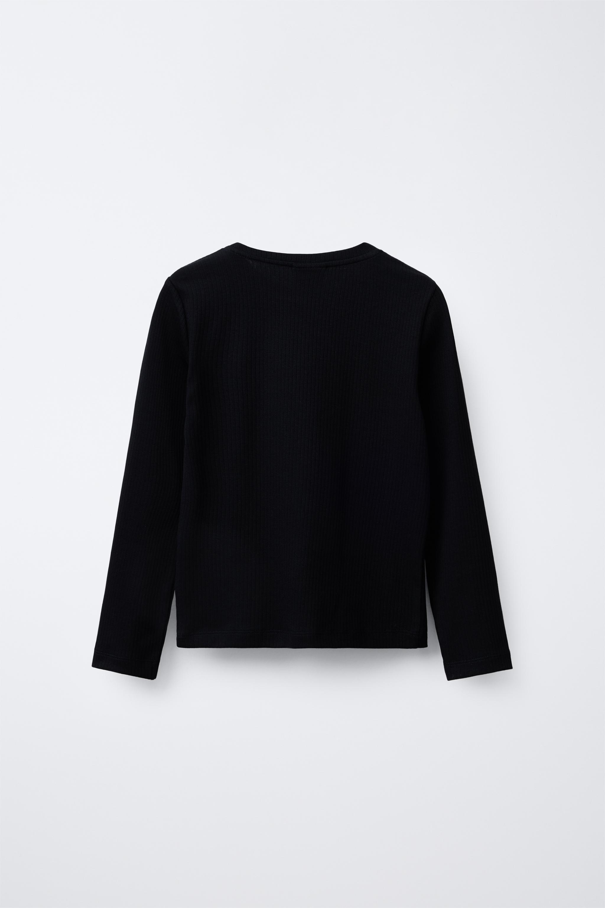 PLAIN RIBBED T-SHIRT - Blue | ZARA United States