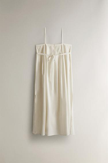 LONG PLEATED NIGHTDRESS - Ecru by Zara - Image 3