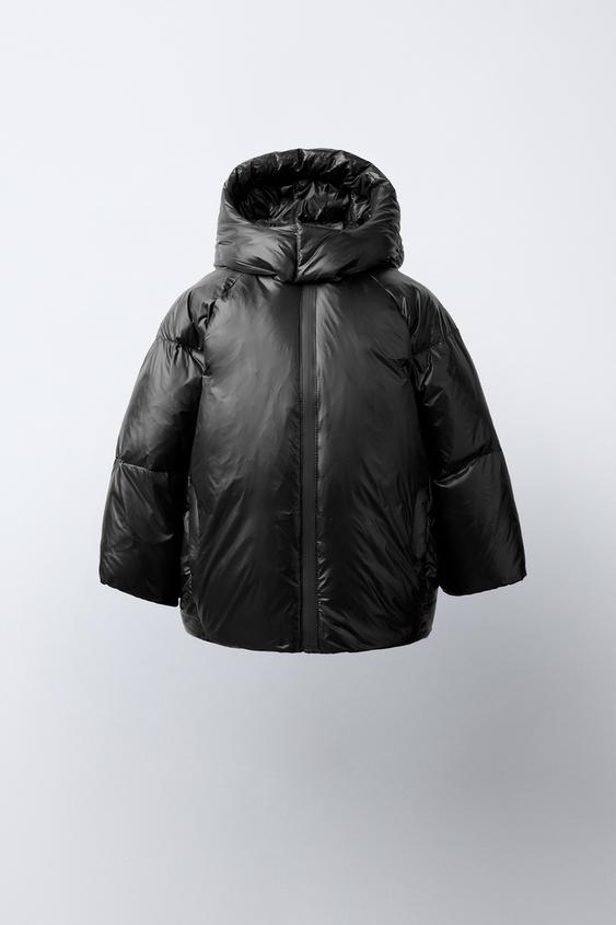 Zara 50/50 DOWN AND FEATHER WATER-REPELLENT WIND-RESISTANT THERMAL JACKET - Black - Image 0