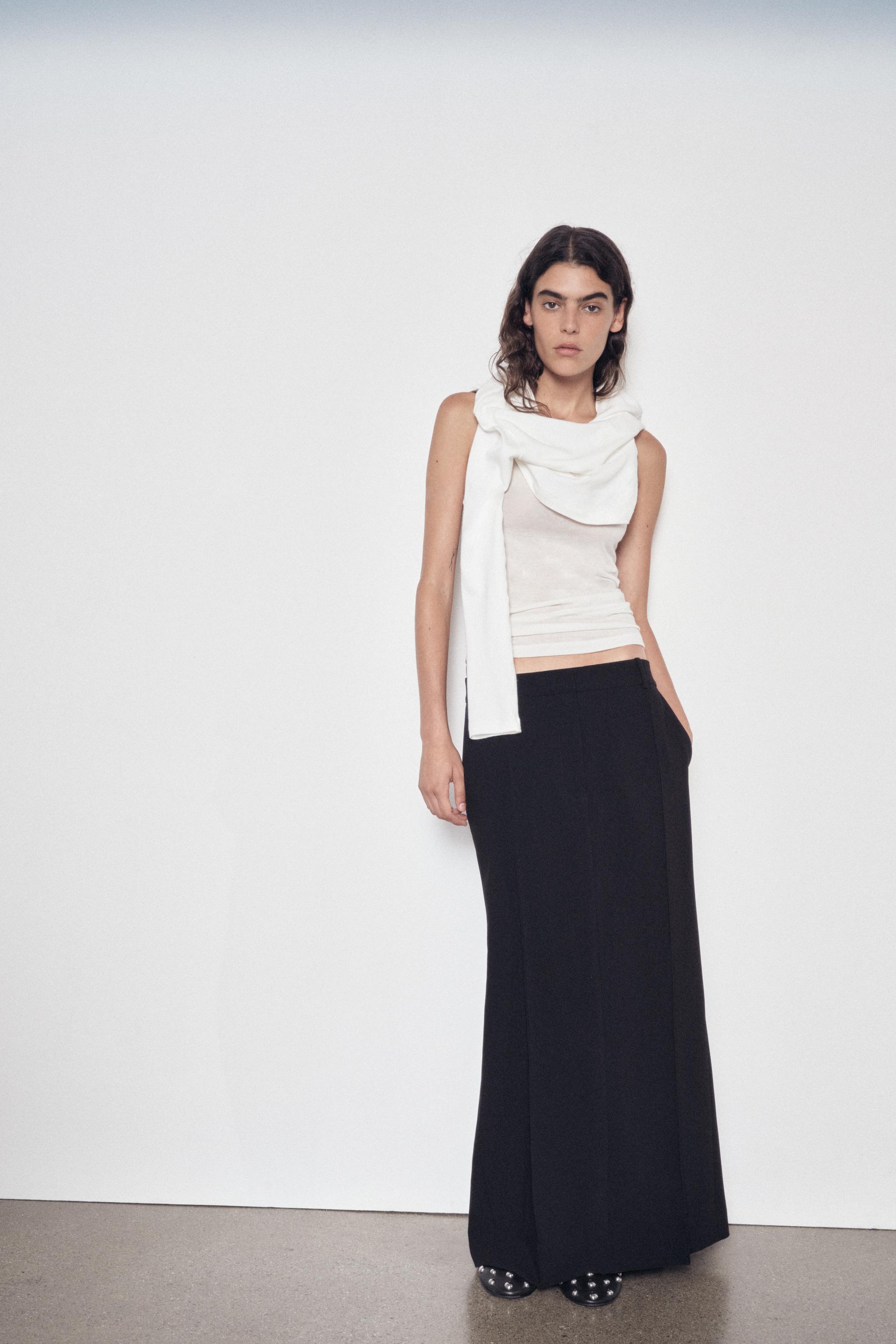 Long flowy skirt zara best sale