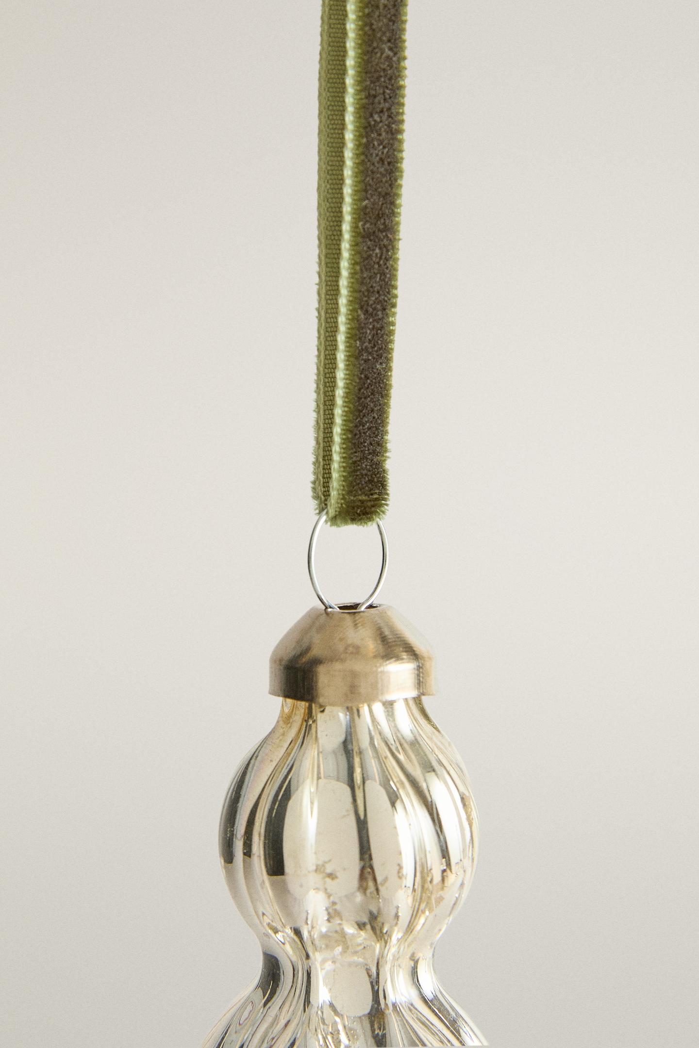 Ёлочные украшения Zara Elongated Sphere Christmas Tree Decoration, цвет: Серебряный — фото 2